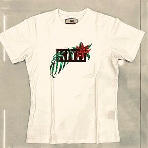Kith White T-Shirt with Red and Green Graphic